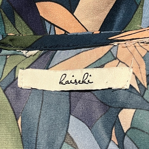 Women's Summer V Neck Tropical Print Short Romper Half Flare Sleeve Tie Waist - Picture 7 of 8